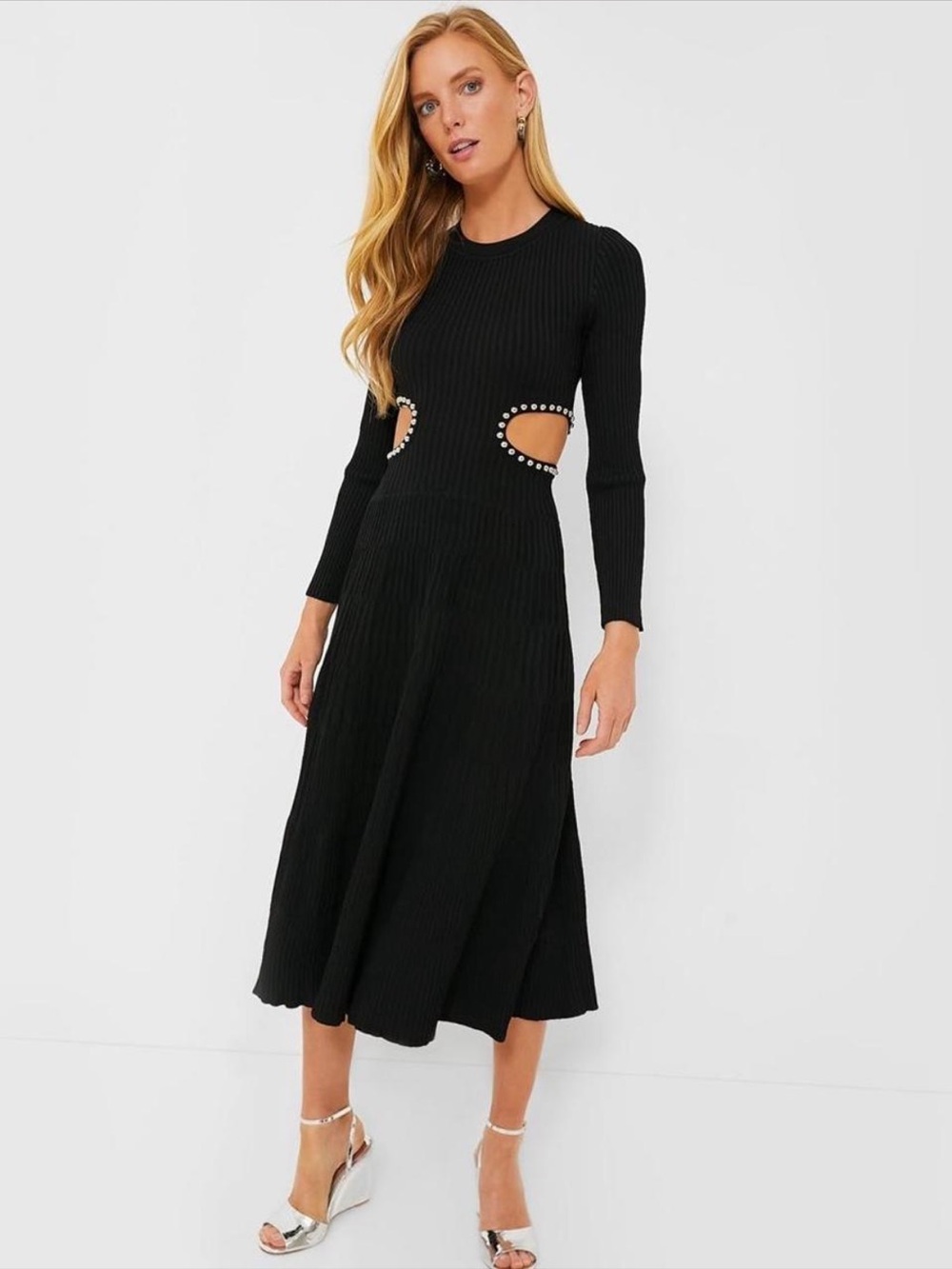 NWT Moon River Veronica Studded Midi Dress - size L